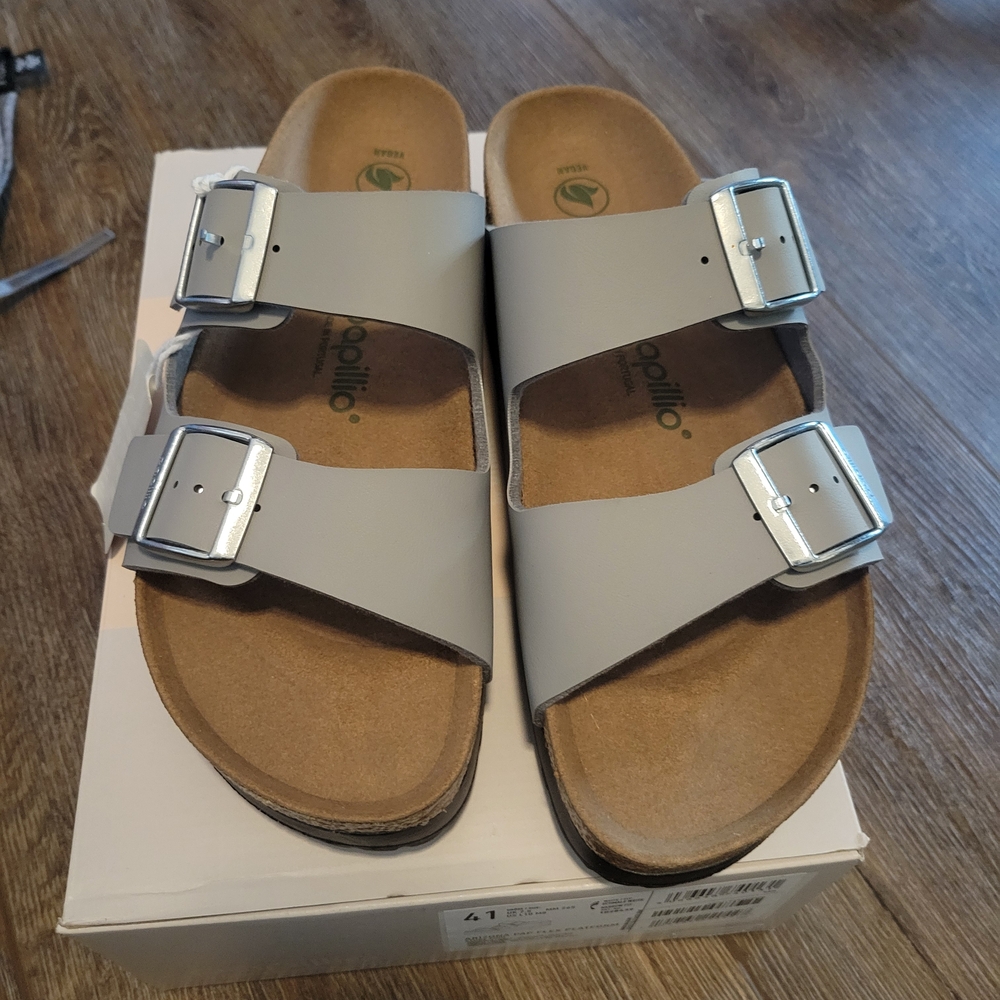 Birkenstock Grey Platform Sandals